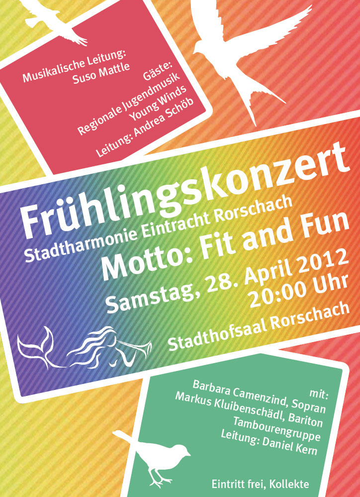 Titelblatt des Programms des Frühlingskonzerts 2012 der Stadtharmonie Eintracht Rorschach