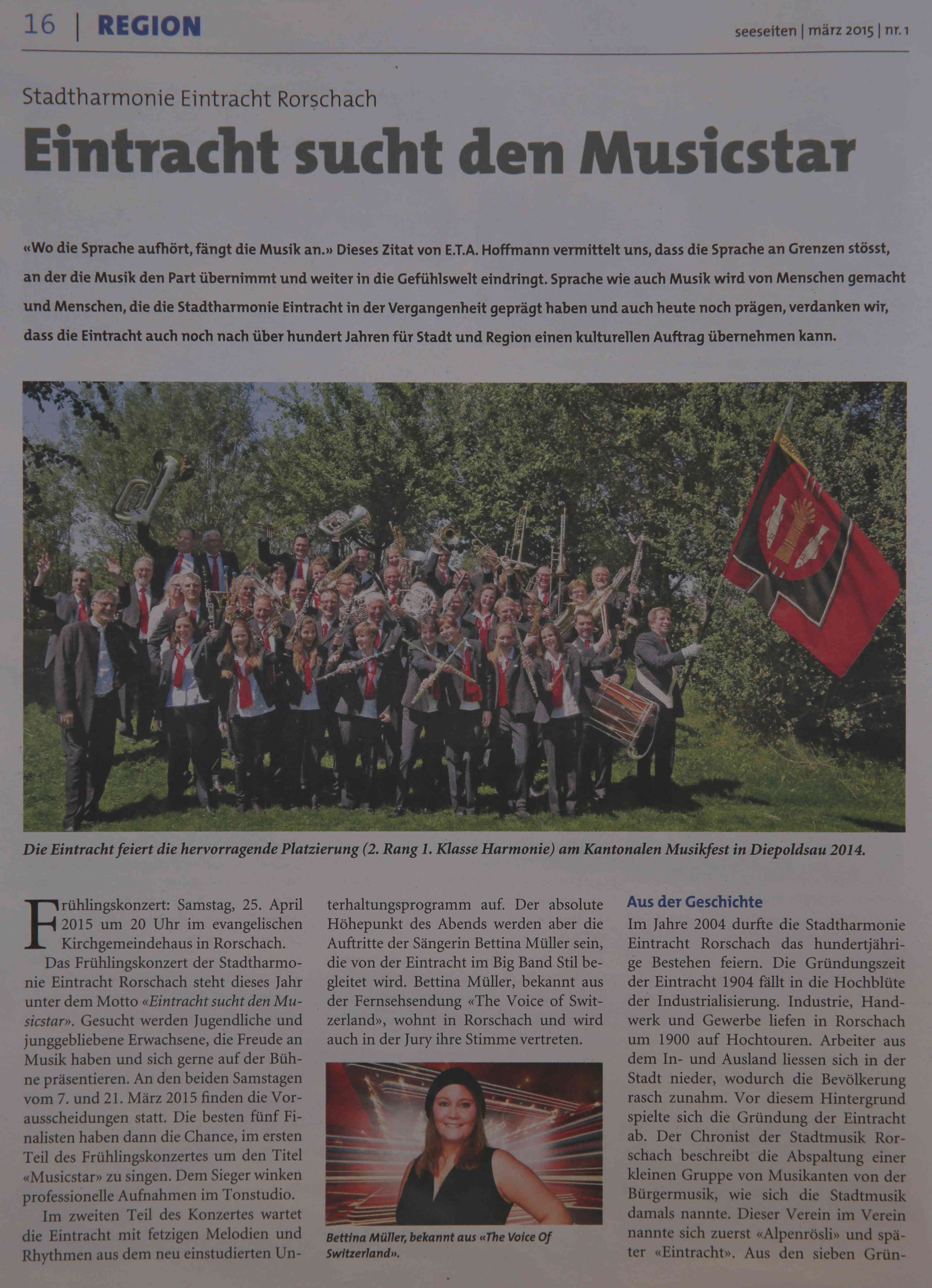 Eintracht sucht den Musicstar - Seeseiten März 2015 Nr. 1 S 16