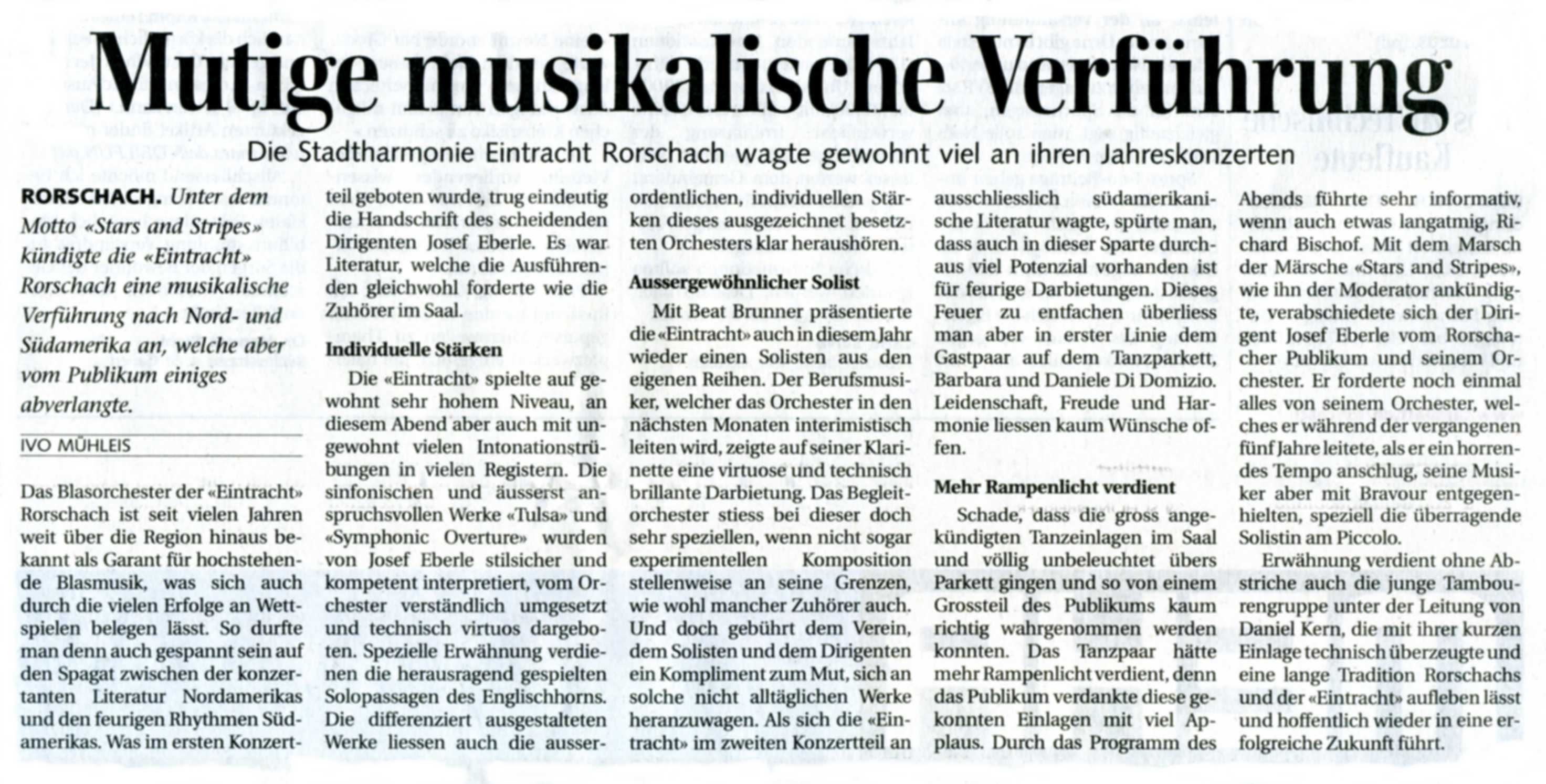 Konzertbericht von Ivo Mühleis