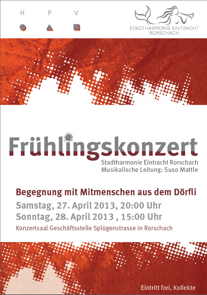 Titelblatt des Programms der Frühlingskonzerte 2013 der Stadtharmonie Eintracht Rorschach